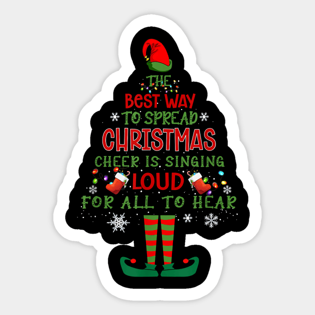 Elf Christmas  The Best Way To Spread Christmas Cheer Sticker by nervousorangutan
